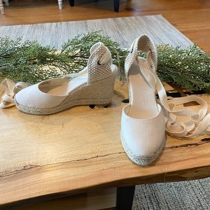 SOLD Soludos ankle Wrap Espadrille wedges